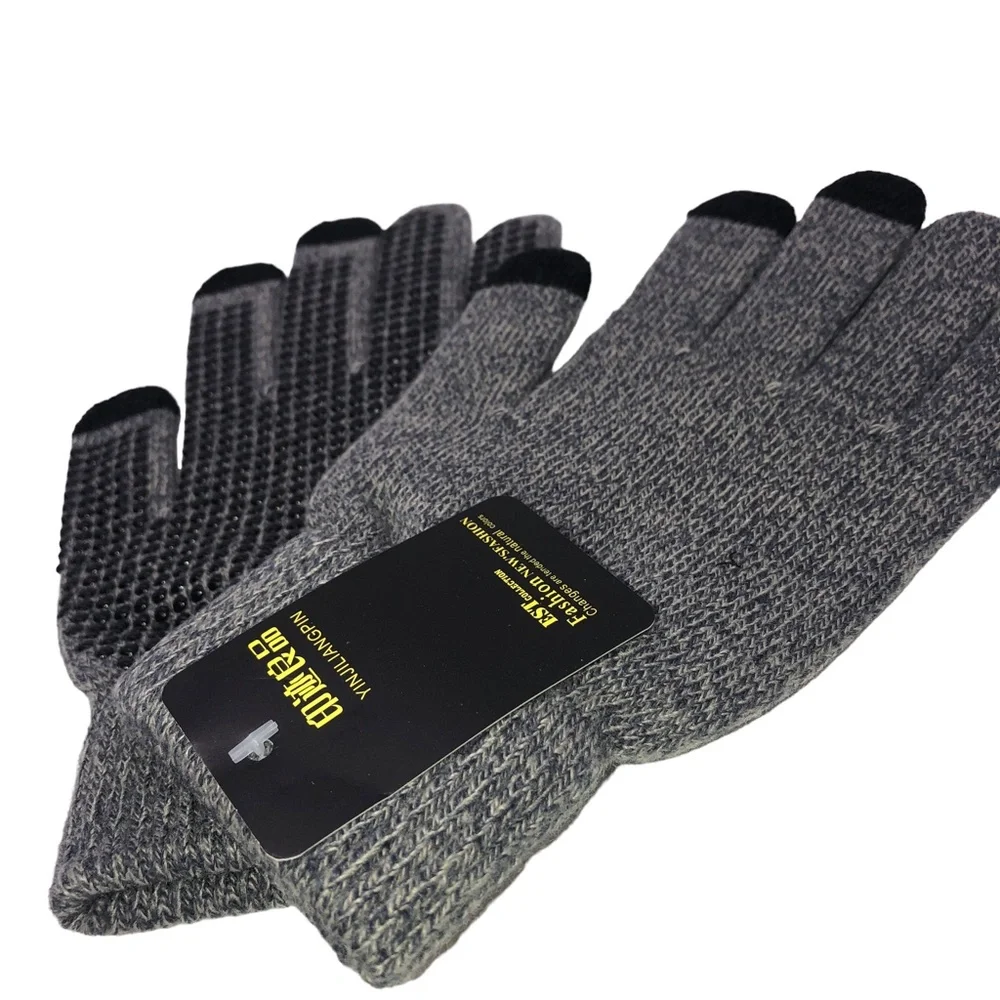 Gloves Greyish/Blue Anti-Skid Gloves Mobile /Everyday Winter Gloves